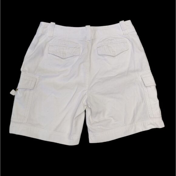 RALPH LAUREN OLD MONEY WHITE HIGH WAIST COTTON SHORTS SIZE 10 - Picture 3 of 7